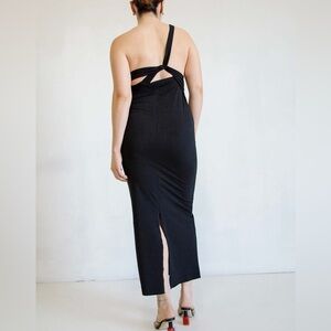 Line by K Black One-Shoulder Dress
